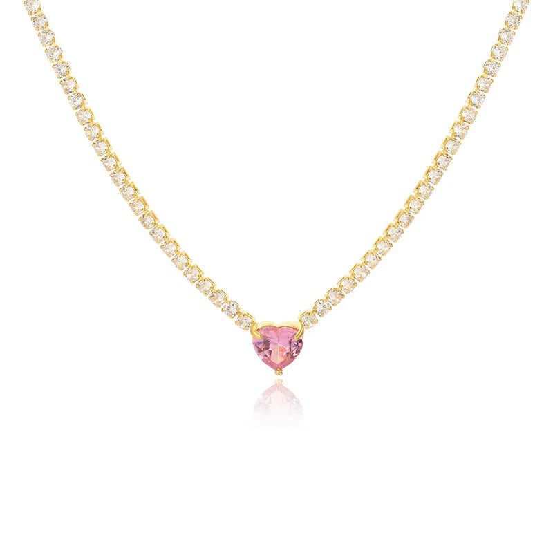 Colar Cravejada Com Zircônia