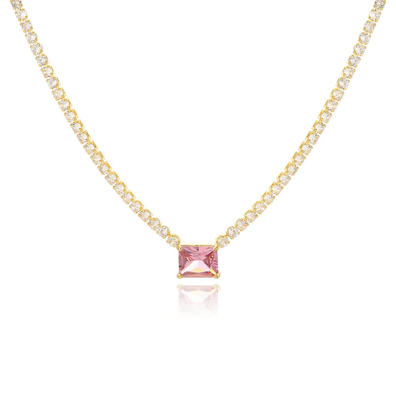 Colar Cravejada Com Zircônia