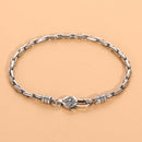 Pulseira masculina banhado a prata